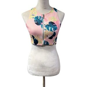 Whitney Eve Pink Tropical Crop Top
